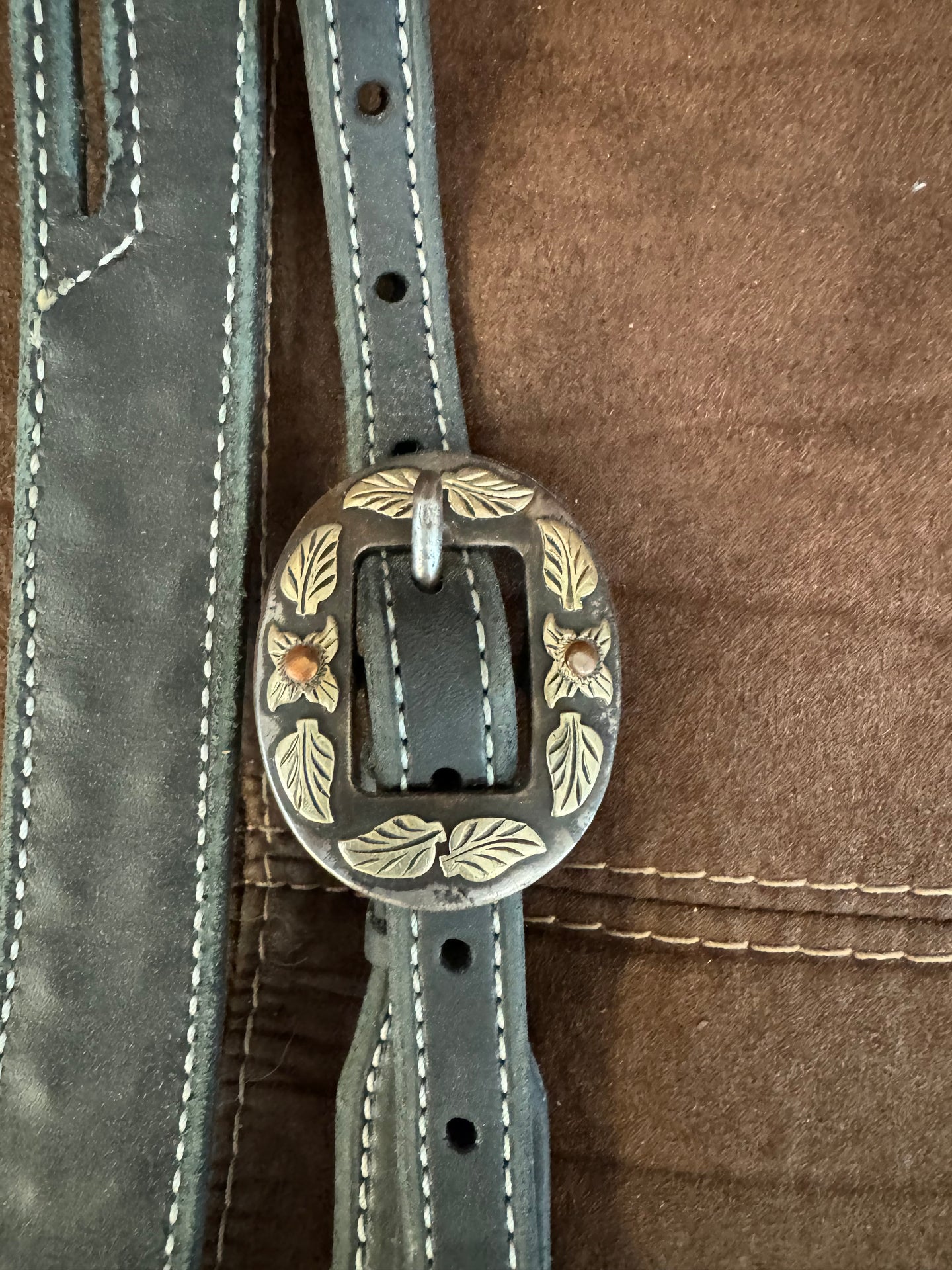 Cowpuncher Buckle on JW Leather