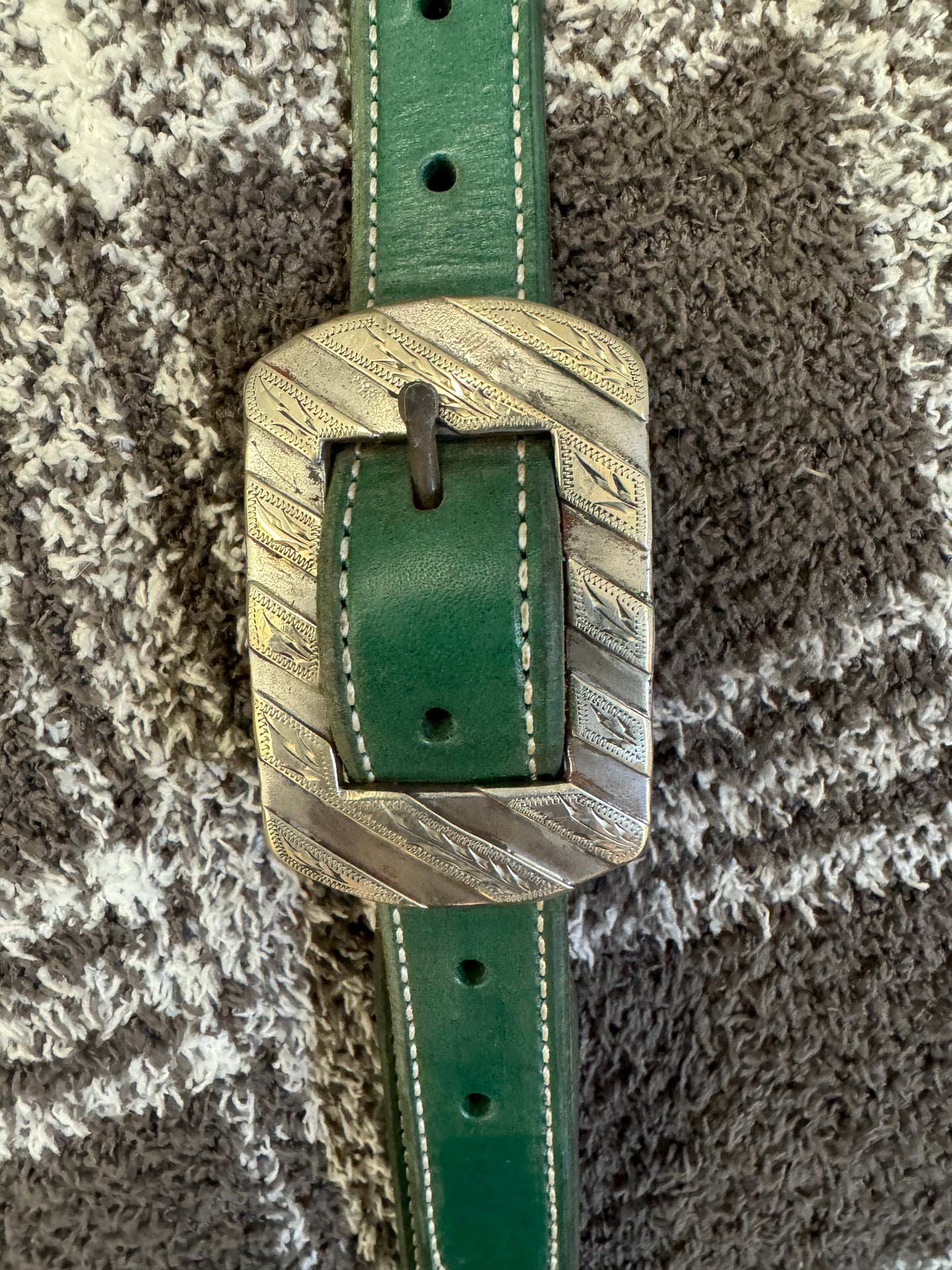 Mortell Buckle on JW Leather