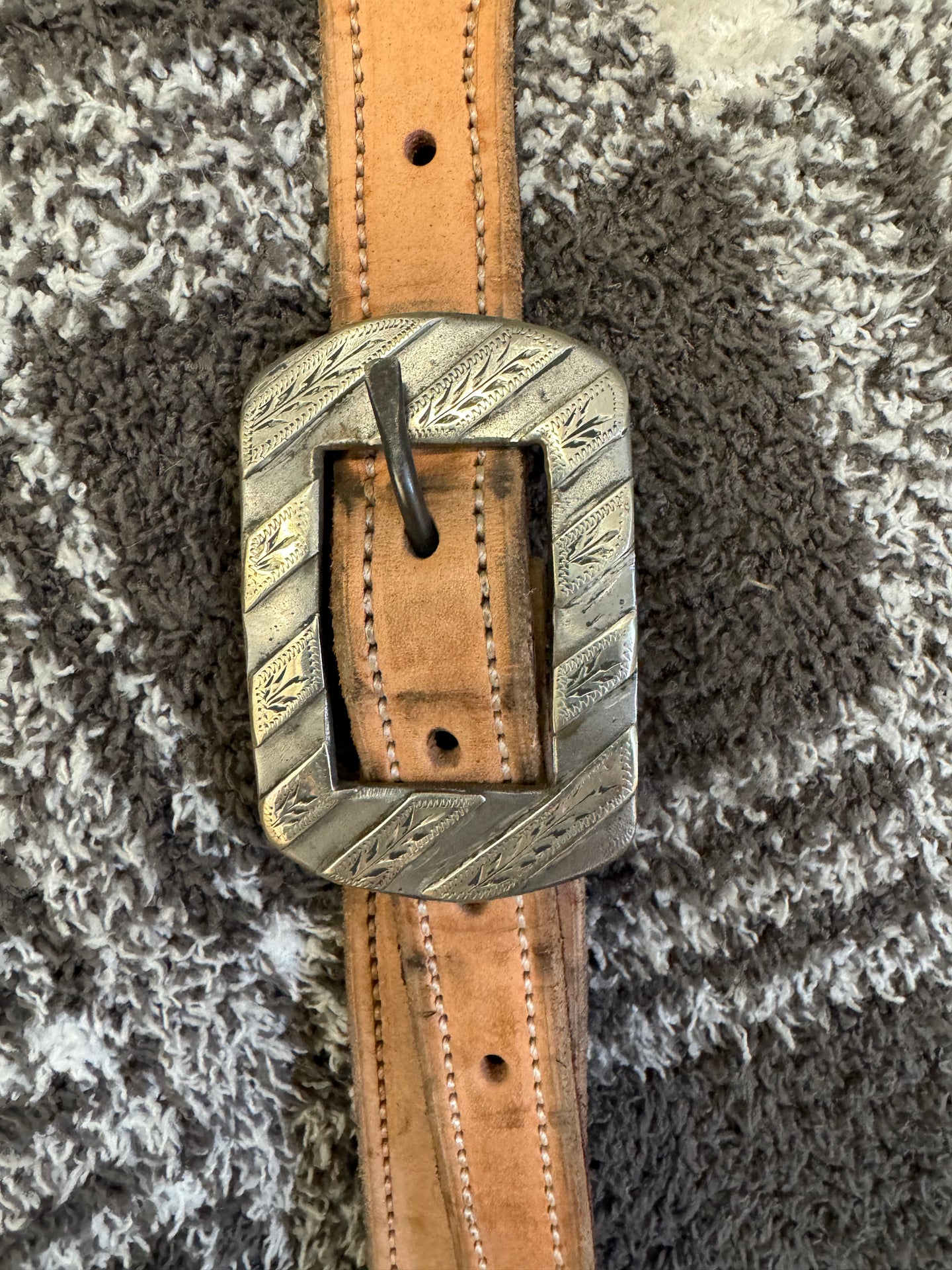Mortell Buckle on Langdon Leather