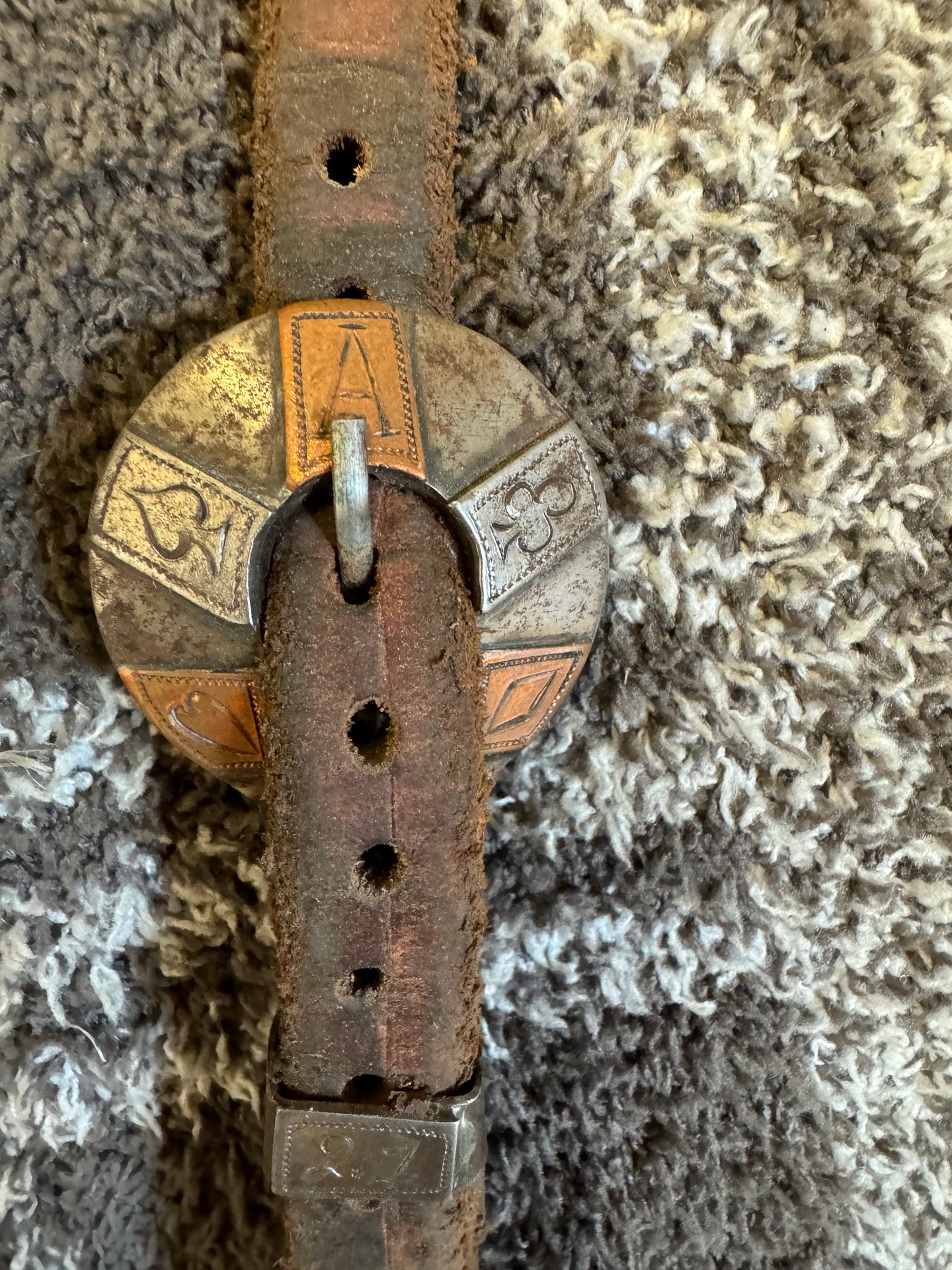 B Baker Marked Buckle on NM Leather